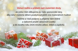 Poděkování sponzorům